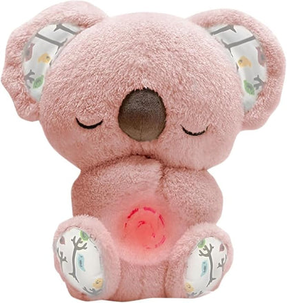 Peluche relajante para bebé que simula respiración ( koala rosa )